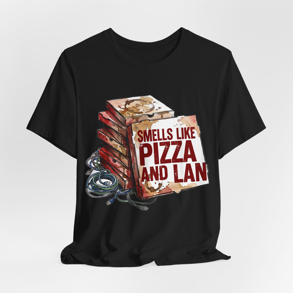 Smells Like Pizza And LAN Funny Retro PC Gaming